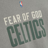 Fear of God Essentials NBA Celtics 90s heavyweight tee in concrete, featuring bold Celtics logo and vintage-inspired design.