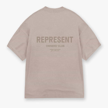 Represent Owners Club Logo Tee Mushroom REPRESENT REPRESENT - originalfook singapore