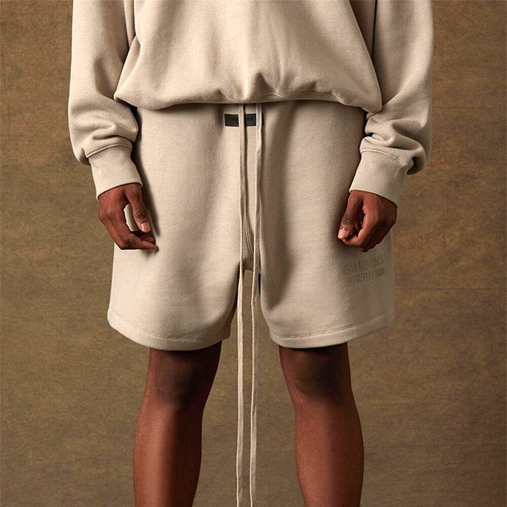 FEAR OF GOD Essentials Felt Logo Sweat Shorts Smoke FEAR OF GOD FEAR OF GOD - originalfook singapore