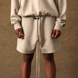 FEAR OF GOD Essentials Felt Logo Sweat Shorts Smoke FEAR OF GOD FEAR OF GOD - originalfook singapore