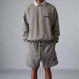 FEAR OF GOD Essentials Felt Logo Sweat Shorts Dark Oatmeal FEAR OF GOD FEAR OF GOD - originalfook singapore