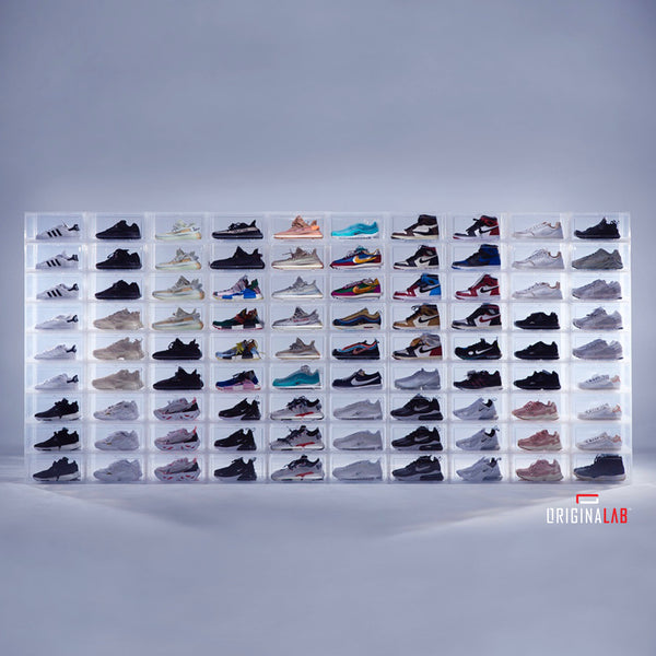 ORIGINALAB Premium Stackable Side Display Hard Case AJ Shoe Box Clear (Magnetic Door) originalab originalab - originalfook singapore