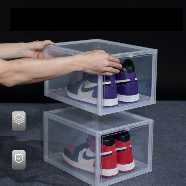 4 Boxes Mens Shoe Case Box Clear tackable Sneaker Container