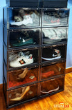 ORIGINALAB Premium Stackable Side Display Hard Case AJ Shoe Box Black (Magentic Door) originalab originalab - originalfook singapore