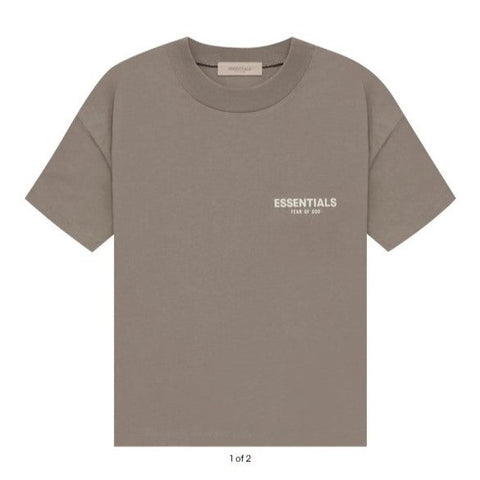 FEAR OF GOD Essentials Felt Logo Short Sleeve Tee Desert Taupe