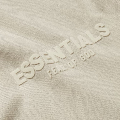 FEAR OF GOD Essentials Felt Logo Long Sleeve Tee Wheat