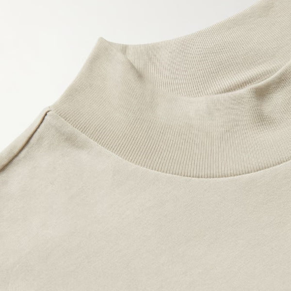 FEAR OF GOD Essentials Felt Logo Long Sleeve Tee Wheat FEAR OF GOD FEAR OF GOD - originalfook singapore