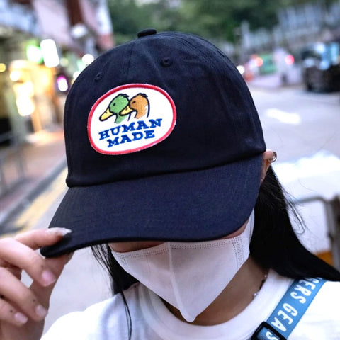 HUMAN MADE Double Duck 6 Panel Twill Cap Black
