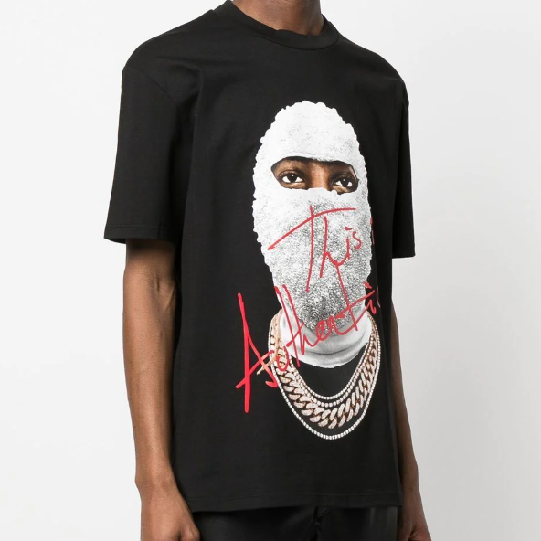 IH NOM UH NIT Paris Mask Authentic Tee Black NUS23297 IH NOM UH NI IH NOM UH NI - originalfook singapore