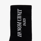 IH NOM UH NIT Paris Logo Socks Black IH NOM UH NI IH NOM UH NI - originalfook singapore