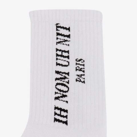 IH NOM UH NIT Paris Logo Socks White