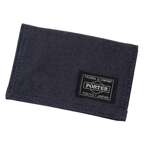 PORTER YOSHIDA JAPAN Smokey Card Case Navy [592-09992]