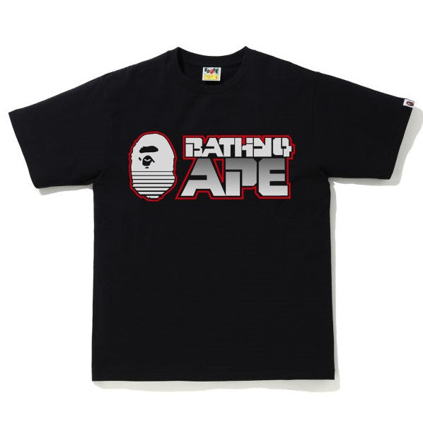 (25% OFF) BATHING APE Logo Tee Black BATHING APE BATHING APE - originalfook singapore