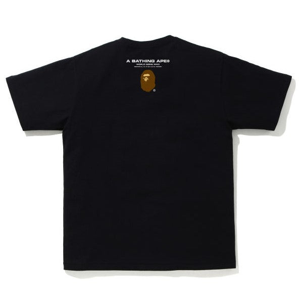 (25% OFF) BATHING APE Logo Tee Black BATHING APE BATHING APE - originalfook singapore