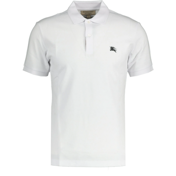Burberry Embroidered Logo Oxford Polo Tee White BURBERRY BURBERRY - originalfook singapore