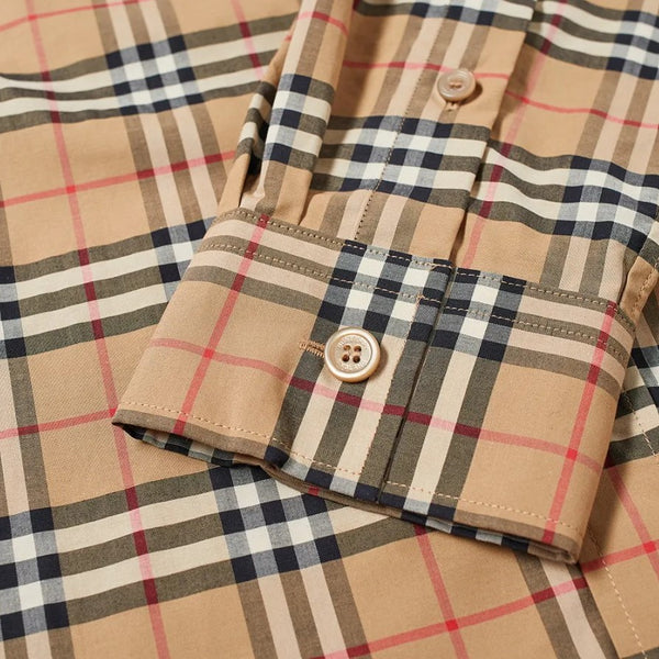 Burberry Simpson Check Long Sleeve Shirt BURBERRY BURBERRY - originalfook singapore