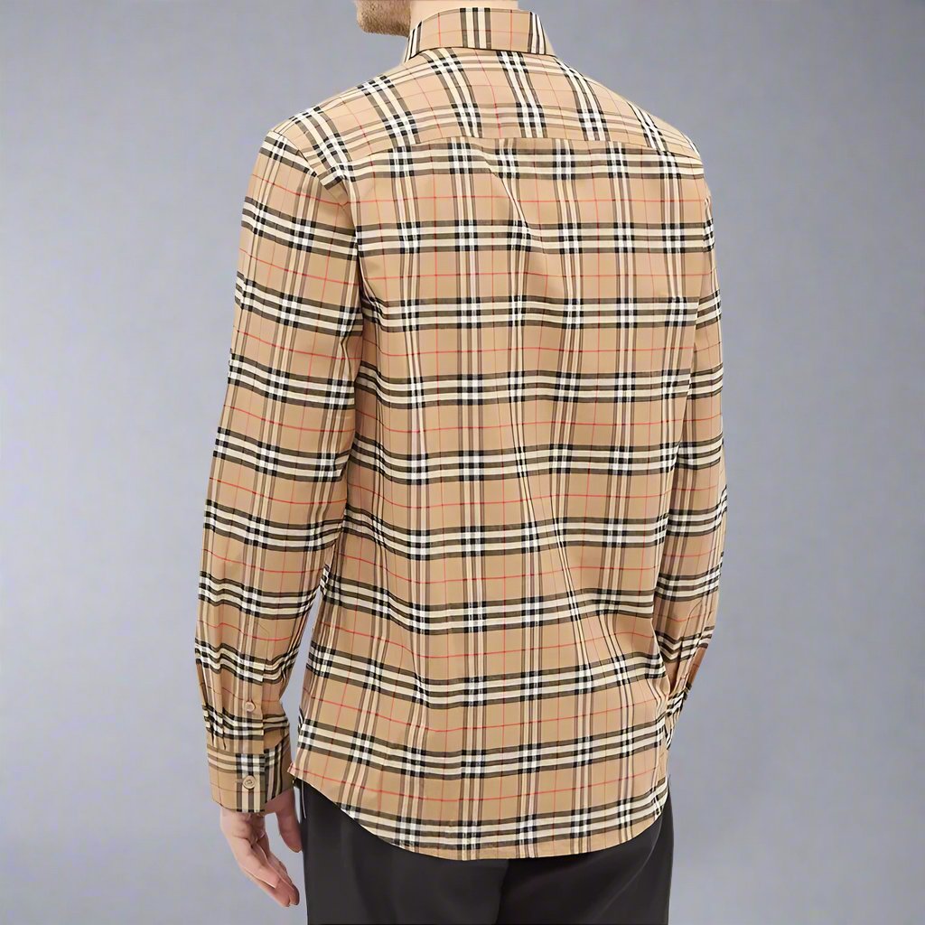 Burberry Simpson Check Long Sleeve Shirt BURBERRY BURBERRY - originalfook singapore