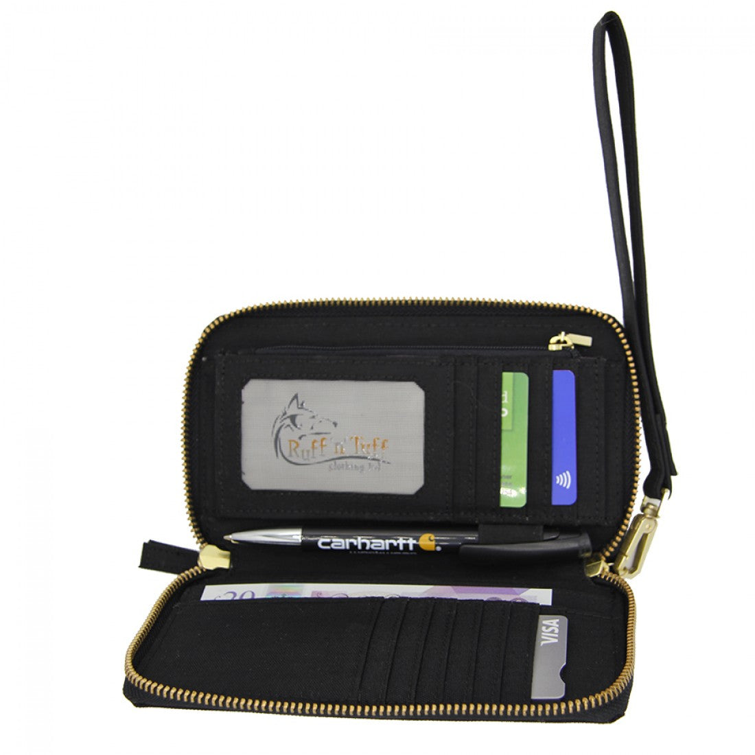 Carhartt USA Nylon Clutch Wallet Black (Comes with Metal Tin) carhartt carhartt - originalfook singapore