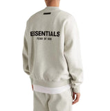 FEAR OF GOD Essentials Felt Logo Crewneck Sweatshirt Light Oatmeal FEAR OF GOD FEAR OF GOD - originalfook singapore