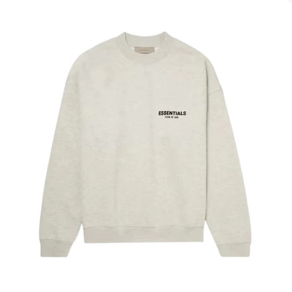 FEAR OF GOD Essentials Felt Logo Crewneck Sweatshirt Light Oatmeal FEAR OF GOD FEAR OF GOD - originalfook singapore