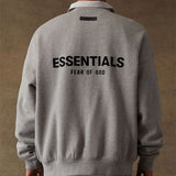 FEAR OF GOD Essentials Felt Logo Crewneck Sweatshirt Dark Oatmeal FEAR OF GOD FEAR OF GOD - originalfook singapore