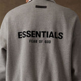 FEAR OF GOD Essentials Felt Logo Crewneck Sweatshirt Dark Oatmeal FEAR OF GOD FEAR OF GOD - originalfook singapore