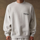 FEAR OF GOD Essentials Felt Logo Crewneck Sweatshirt Light Oatmeal FEAR OF GOD FEAR OF GOD - originalfook singapore