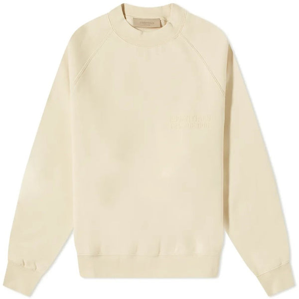 FEAR OF GOD Essentials Felt Logo Crewneck Sweatshirt Shell FEAR OF GOD FEAR OF GOD - originalfook singapore