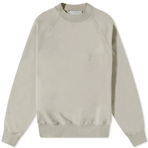 FEAR OF GOD Essentials Felt Logo Crewneck Sweatshirt Smoke