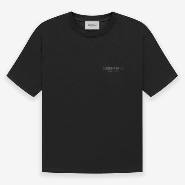 FEAR OF GOD Essentials Reflective Chest Logo Tee Black FEAR OF GOD FEAR OF GOD - originalfook singapore