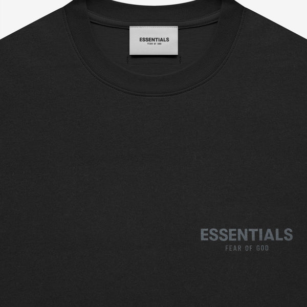 FEAR OF GOD Essentials Reflective Chest Logo Tee Black FEAR OF GOD FEAR OF GOD - originalfook singapore