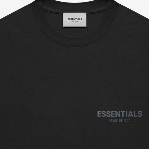 FEAR OF GOD Essentials Reflective Chest Logo Tee Black