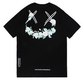 Rickyisclown [RIC] Camellia Smiley Tee Black [R19211229bXZ-FFFF] RICKYISCLOWN RICKYISCLOWN - originalfook singapore