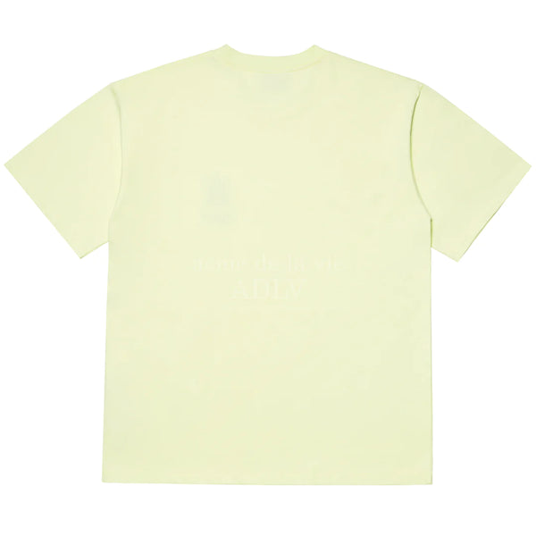 (60% OFF) ADLV Color Embroidery Logo Tee Light Yellow ADLV ADLV - originalfook singapore