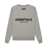 FEAR OF GOD Essentials Felt Logo Crewneck Sweatshirt Dark Oatmeal FEAR OF GOD FEAR OF GOD - originalfook singapore
