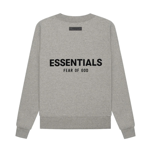 FEAR OF GOD Essentials Felt Logo Crewneck Sweatshirt Dark Oatmeal FEAR OF GOD FEAR OF GOD - originalfook singapore