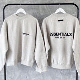 FEAR OF GOD Essentials Felt Logo Crewneck Sweatshirt Light Oatmeal FEAR OF GOD FEAR OF GOD - originalfook singapore