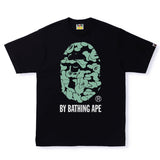 (12% OFF) BATHING APE Text Code Camo Big Ape Head Tee Black (Glow In The Dark) BATHING APE BATHING APE - originalfook singapore