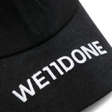 WE11DONE Embroidered Cap Black ORIGINALFOOK STORE ORIGINALFOOK STORE - originalfook singapore