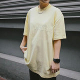 FEAR OF GOD Essentials Felt Logo Tee Canary FEAR OF GOD FEAR OF GOD - originalfook singapore