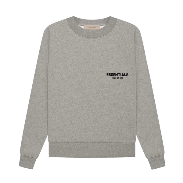 FEAR OF GOD Essentials Felt Logo Crewneck Sweatshirt Dark Oatmeal FEAR OF GOD FEAR OF GOD - originalfook singapore