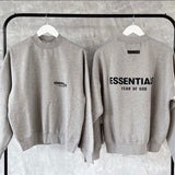 FEAR OF GOD Essentials Felt Logo Crewneck Sweatshirt Dark Oatmeal FEAR OF GOD FEAR OF GOD - originalfook singapore