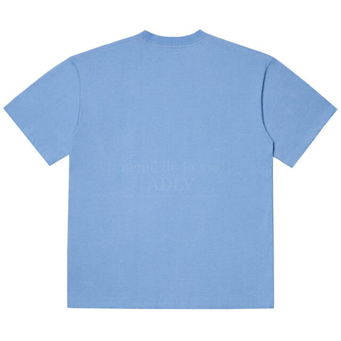 ADLV Color Embroidery Logo Tee Indigo Blue