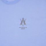 (60% OFF) ADLV Color Embroidery Logo Tee Purple ADLV ADLV - originalfook singapore
