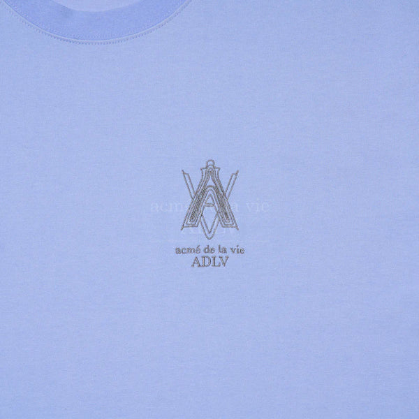 (60% OFF) ADLV Color Embroidery Logo Tee Purple ADLV ADLV - originalfook singapore