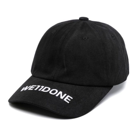 WE11DONE Embroidered Cap Black ORIGINALFOOK STORE ORIGINALFOOK STORE - originalfook singapore