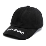 WE11DONE Embroidered Cap Black ORIGINALFOOK STORE ORIGINALFOOK STORE - originalfook singapore