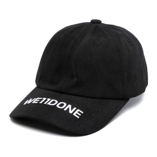 WE11DONE Embroidered Cap Black ORIGINALFOOK STORE ORIGINALFOOK STORE - originalfook singapore