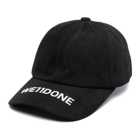 WE11DONE Embroidered Cap Black