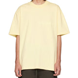 FEAR OF GOD Essentials Felt Logo Tee Canary FEAR OF GOD FEAR OF GOD - originalfook singapore